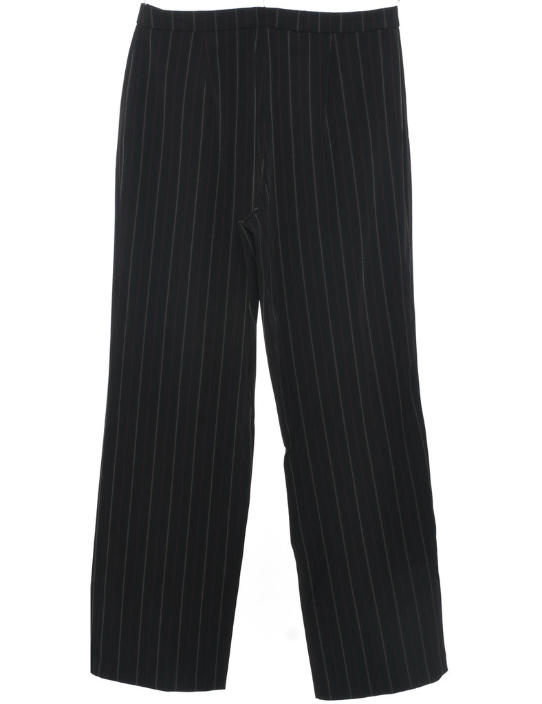 Pinstriped Black Trousers - W34 L33