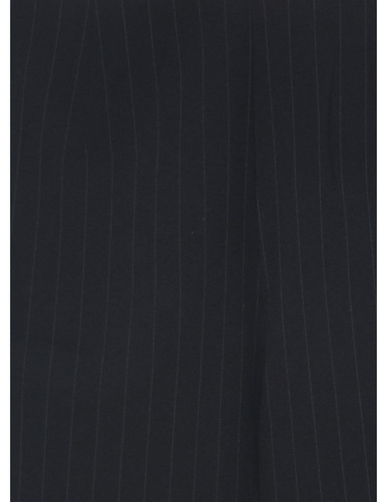 Pinstriped Black Trousers - W32 L27