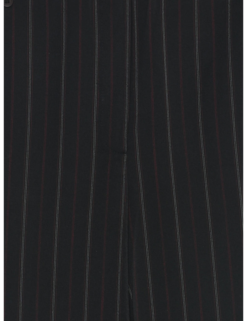 Pinstriped Black Trousers - W34 L33