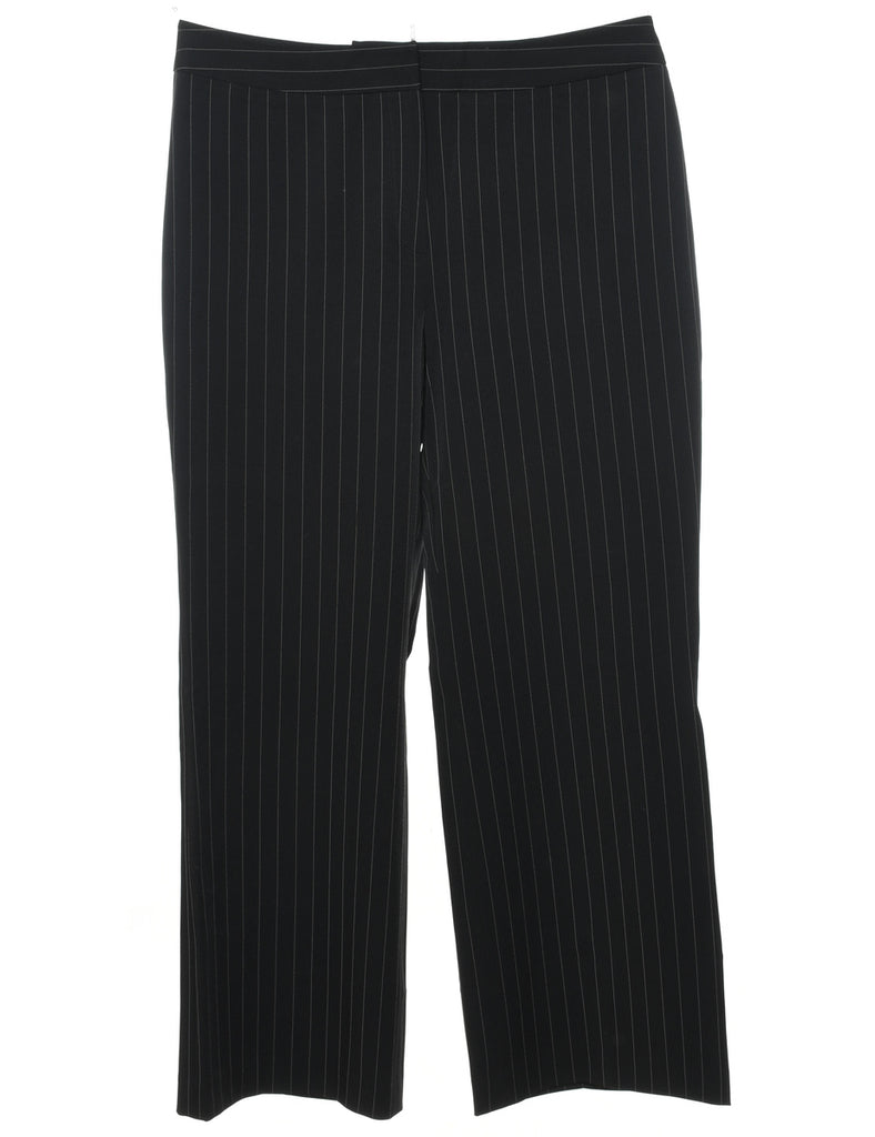 Pinstriped Black & White Trousers - W33 L28