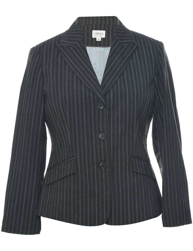 Pinstriped Dark Grey Blazer - M