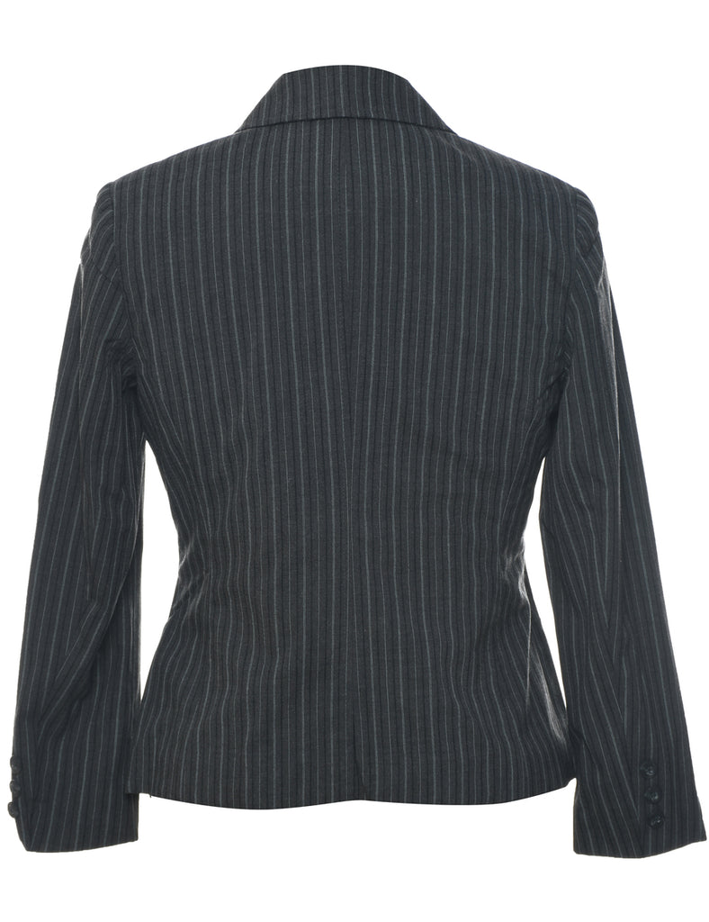 Pinstriped Dark Grey Blazer - M