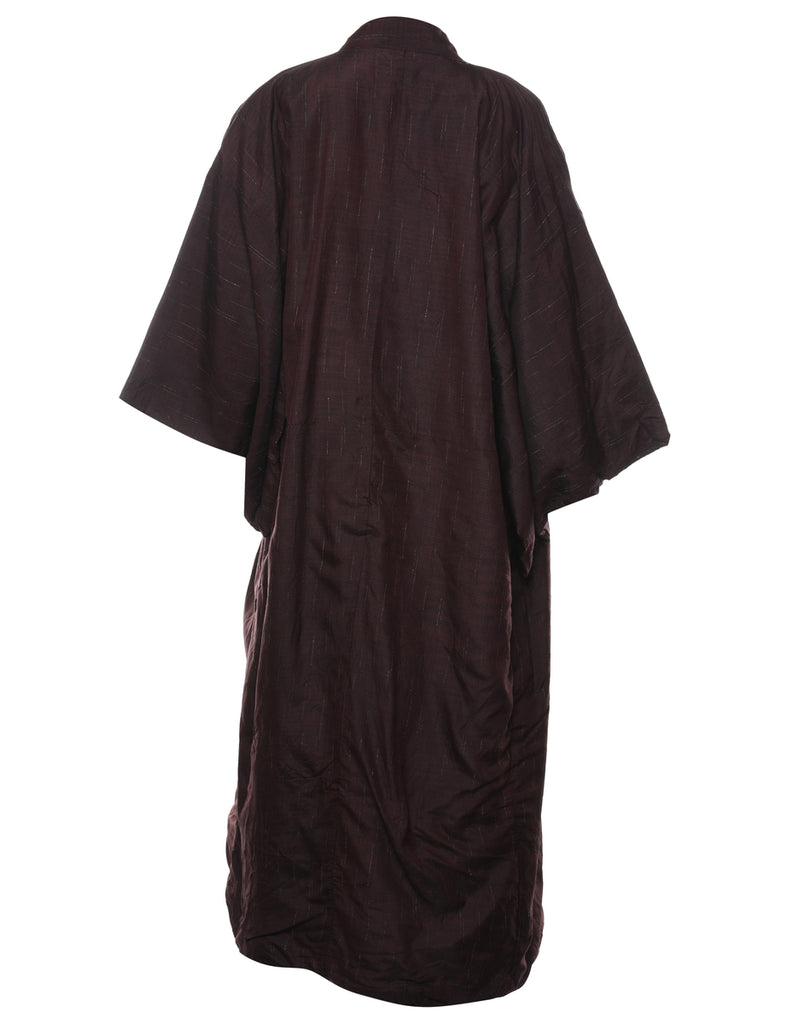 Pinstriped Full Length Kimono - L