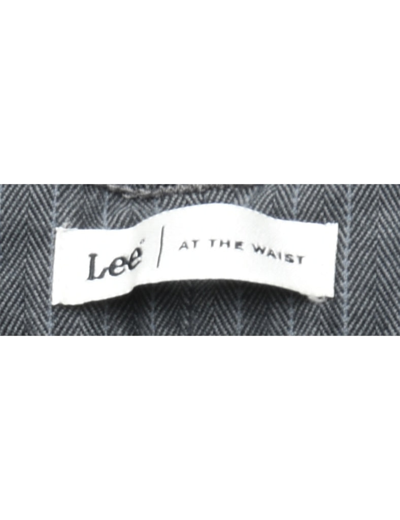 Pinstriped Grey Trousers - W35 L29