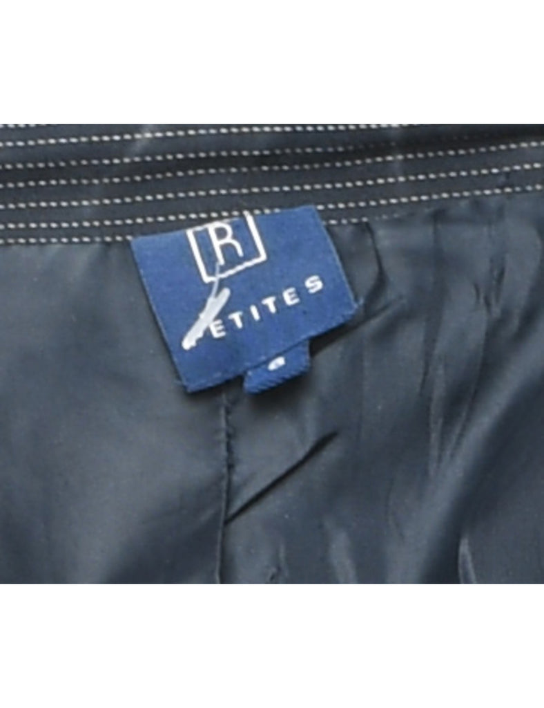 Pinstriped Navy Blazer - M