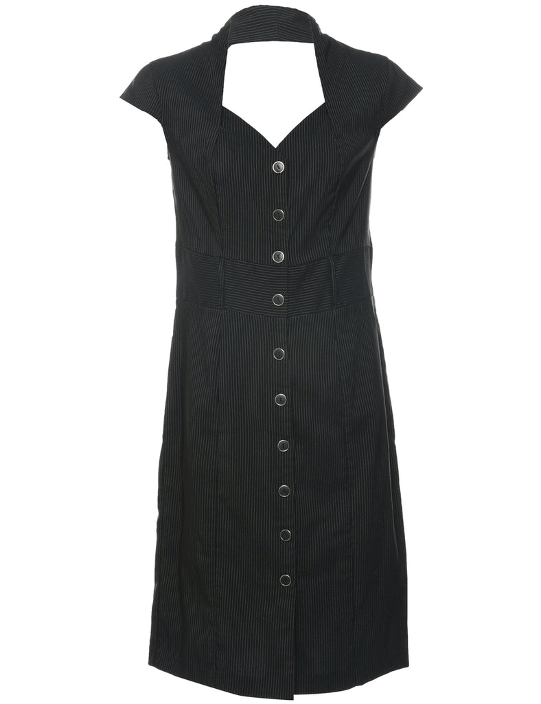 Pinstriped Y2K Dress - M