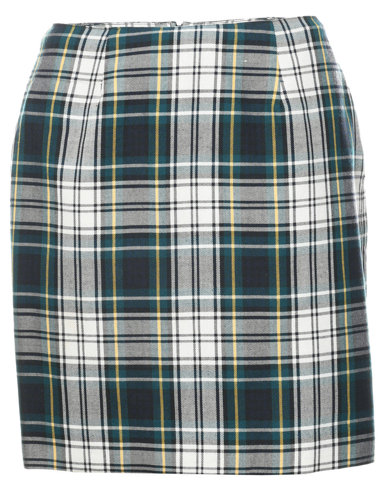 Plaid Pencil Skirt - M