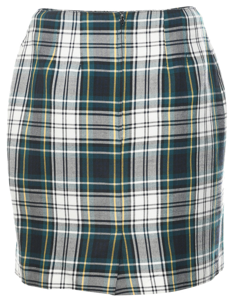 Plaid Pencil Skirt - M