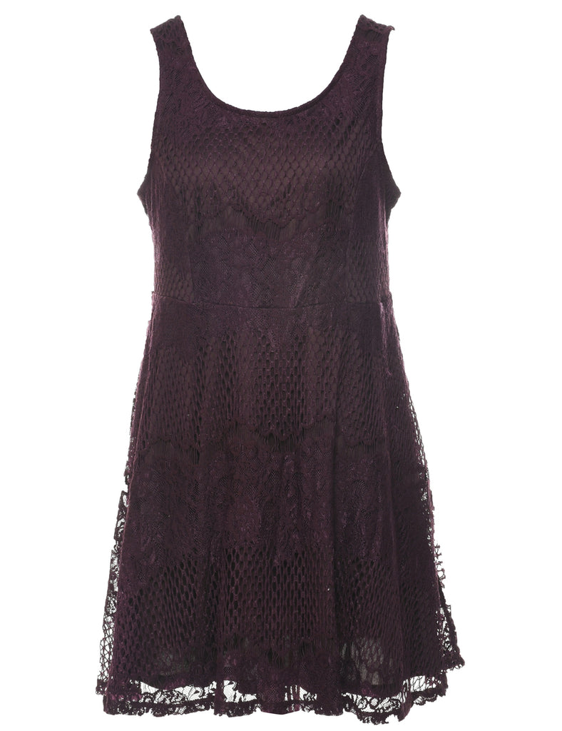 Plum Evening Dress - M