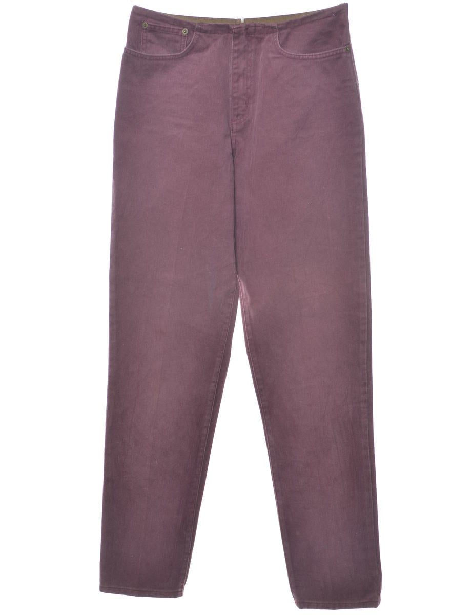 Women's Plum Tapered Jeans Purple, M Beyond Retro E00881016