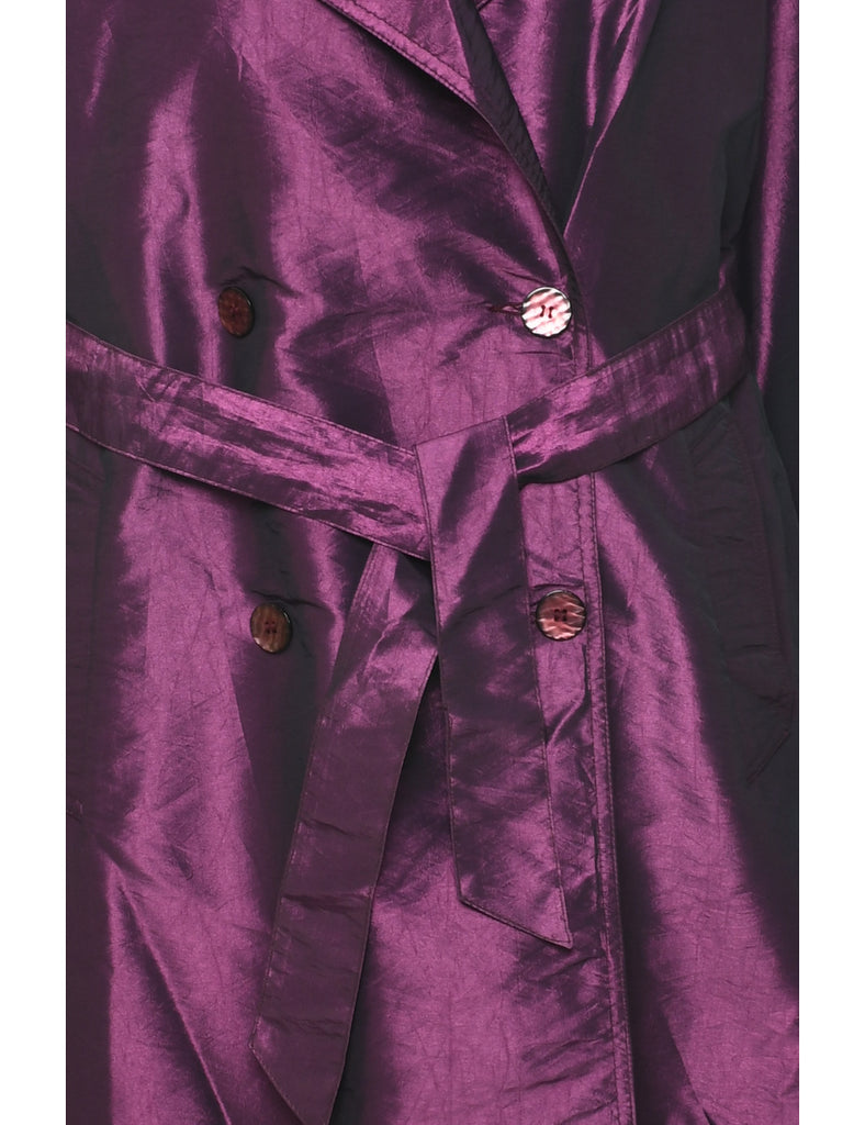 Plum Trench Coat - XL