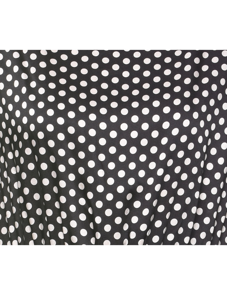 Polka Dot  Black Dress - M