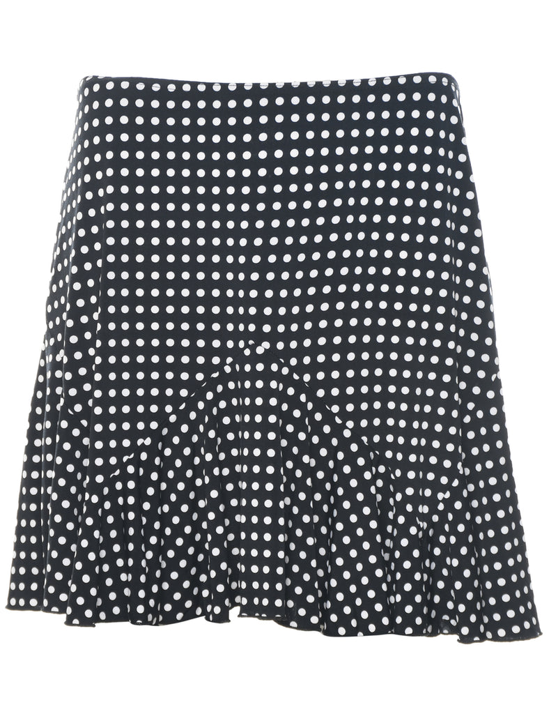 Polka Dot Flared Skirt - M