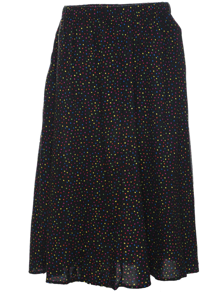 Polka Dot  Flared Skirt - M