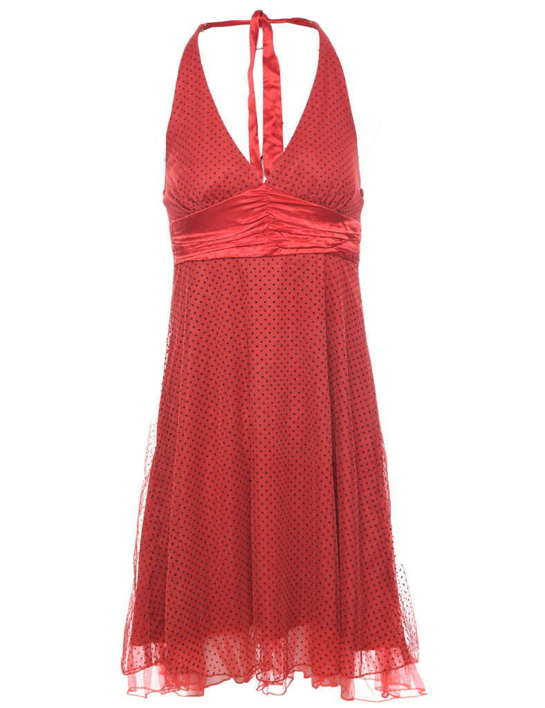 Polka Dot Y2K  Red Dress - S