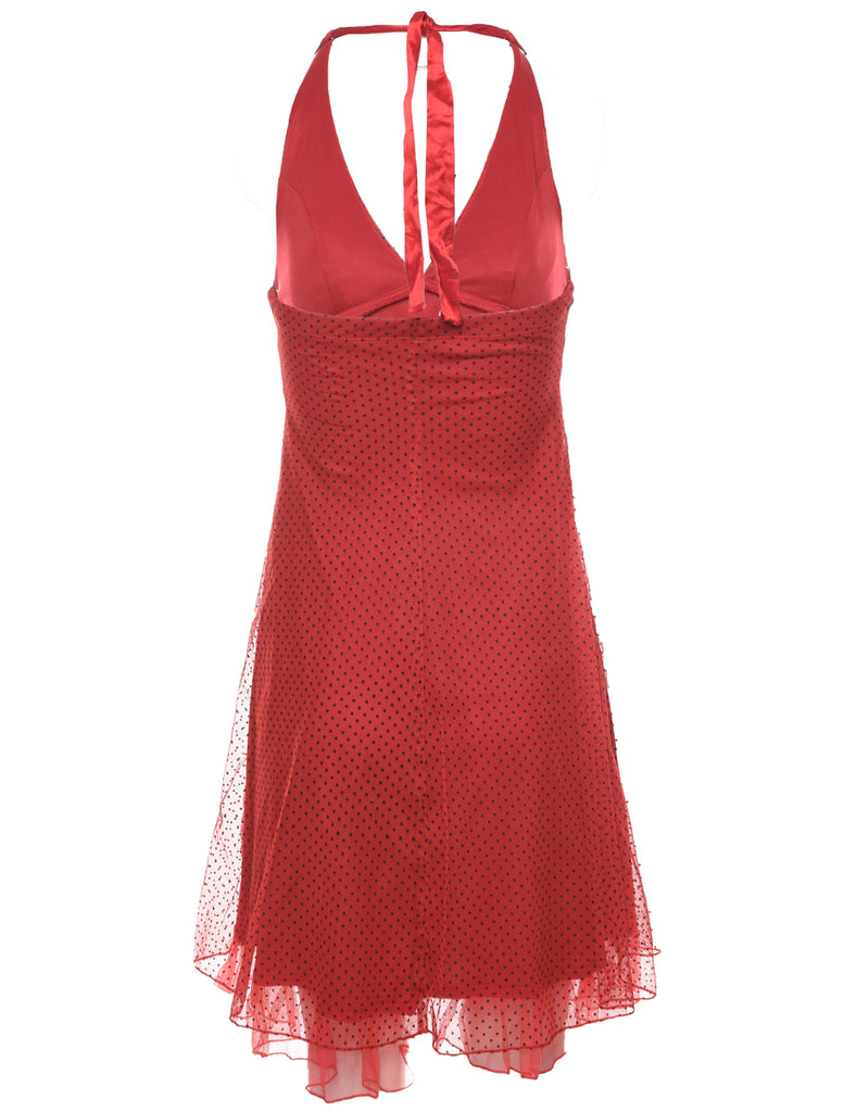 Polka Dot Y2K  Red Dress - S