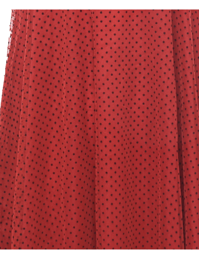 Polka Dot Y2K  Red Dress - S