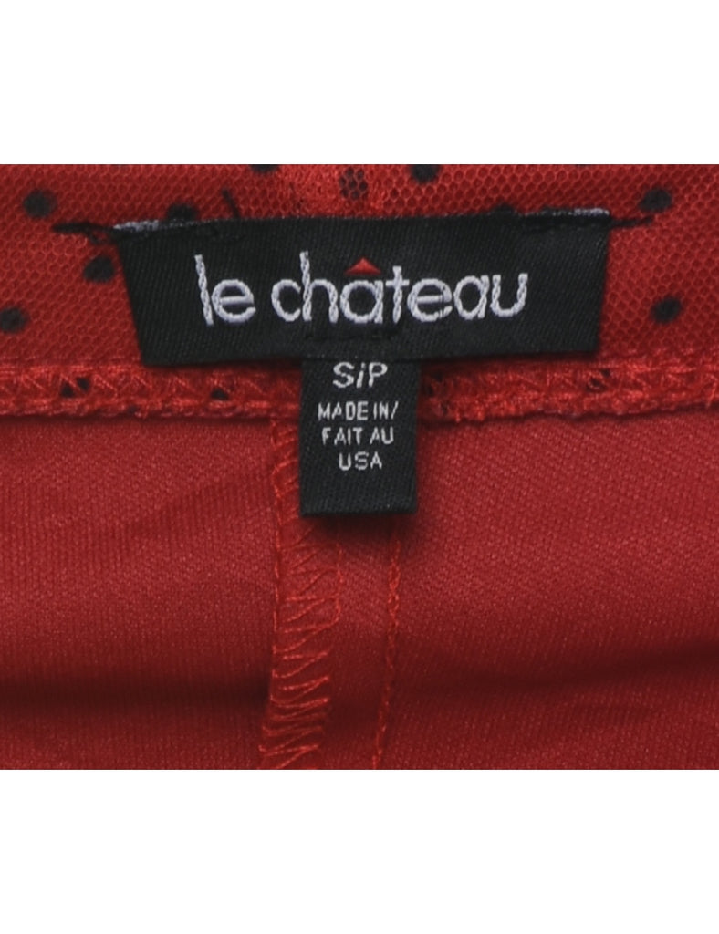 Polka Dot Y2K  Red Dress - S