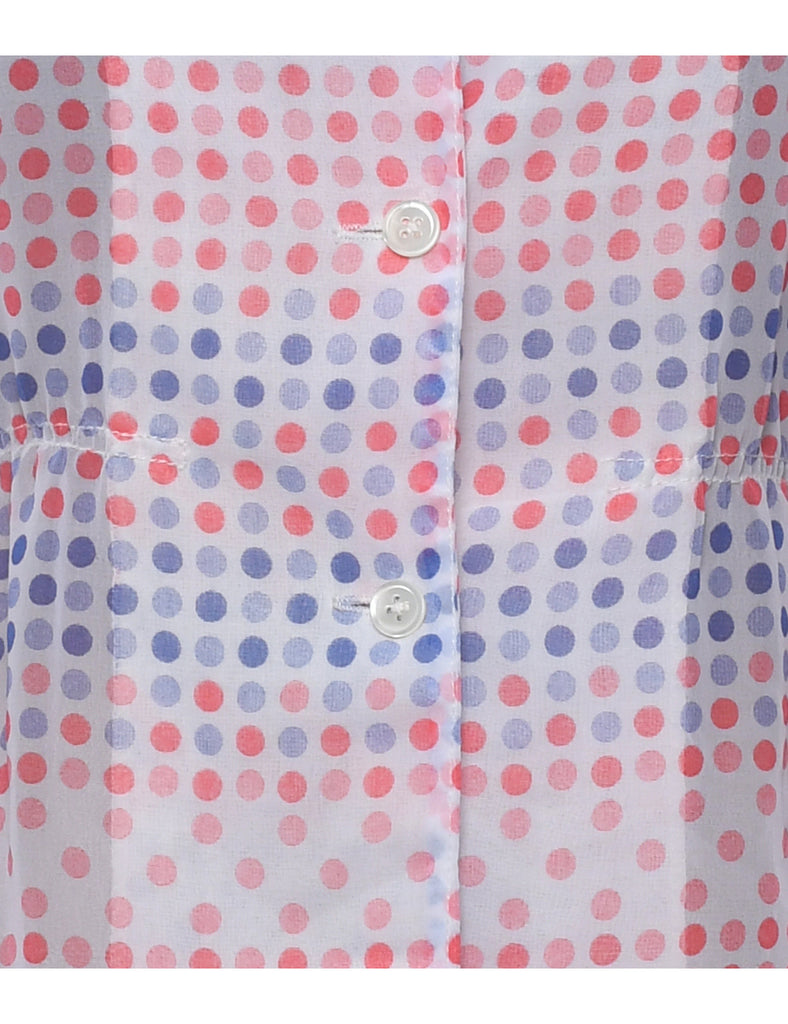 Polka Dots Sheer Shirt - S