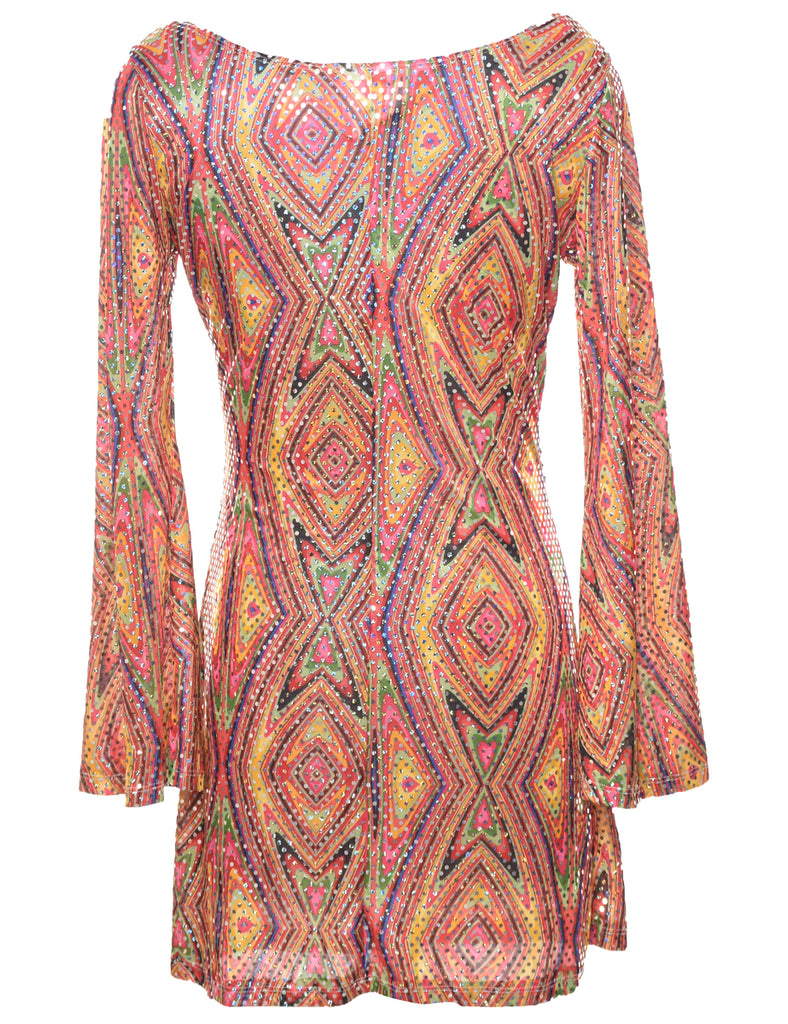 Psychedelic Print Dress - M