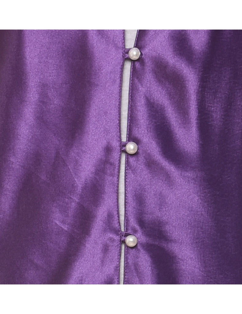 Purple Embellished Shiny Strappy Camisole - M