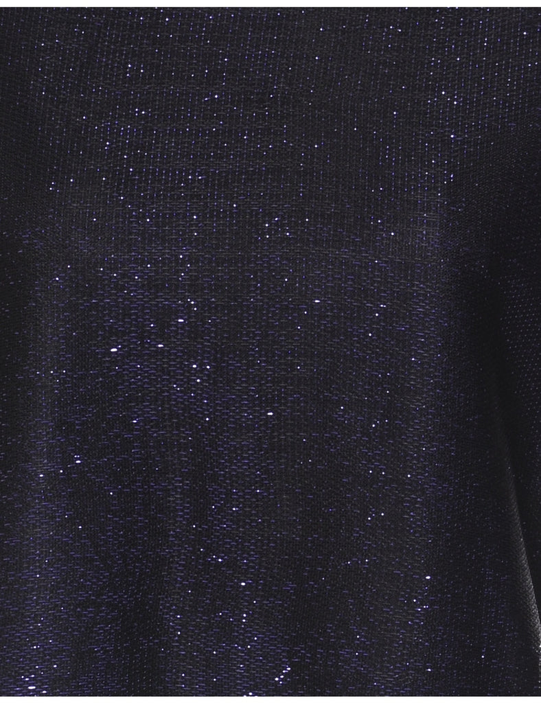 Purple Metallic Evening Top - L