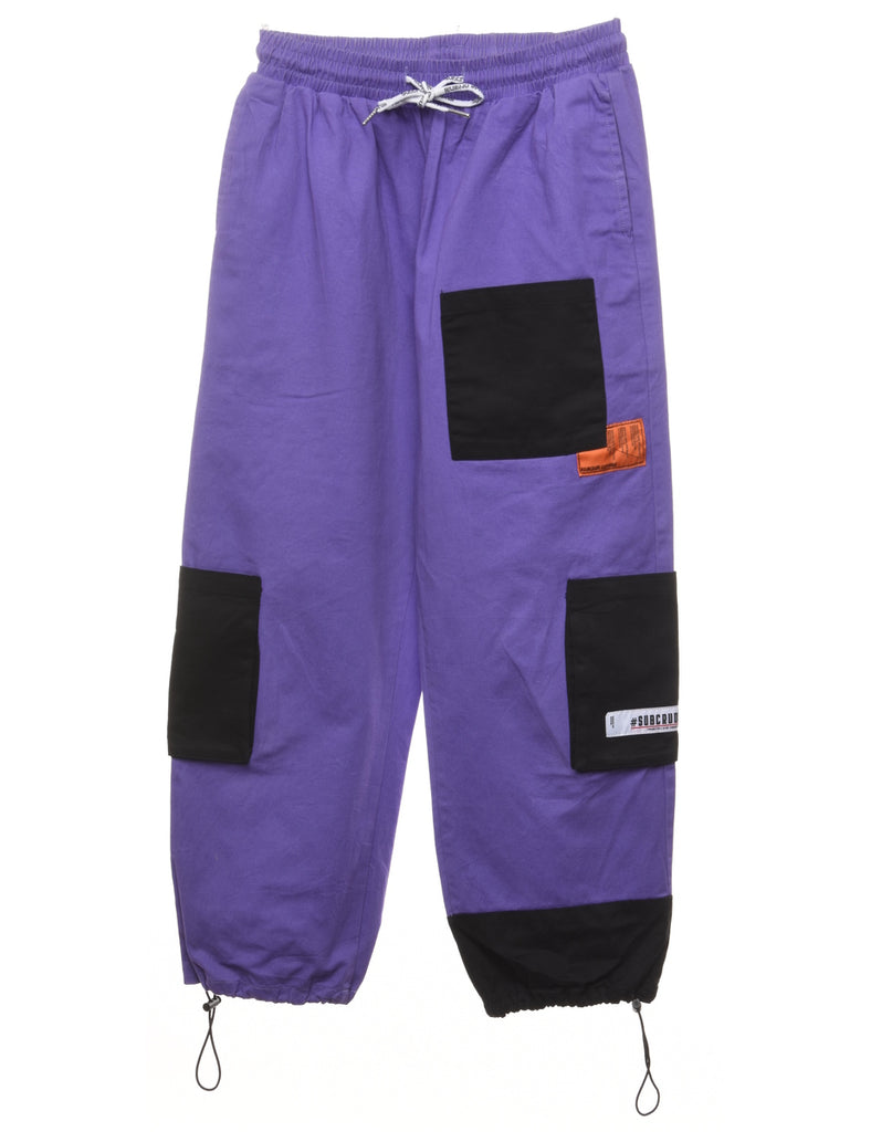 Purple Patchwork Trackpants - W28 L26