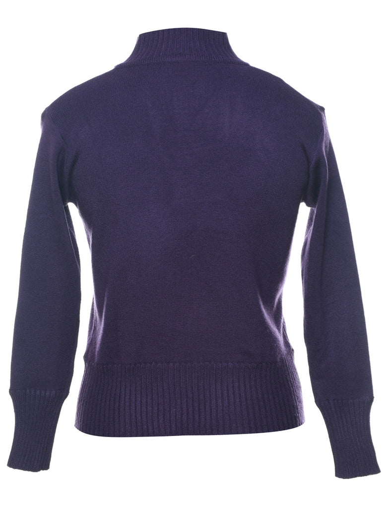 Purple Sparkly Beaded Jumper - S