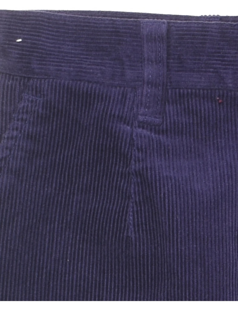 Purple Tapered 1990s Corduroy Trousers - W24 L31