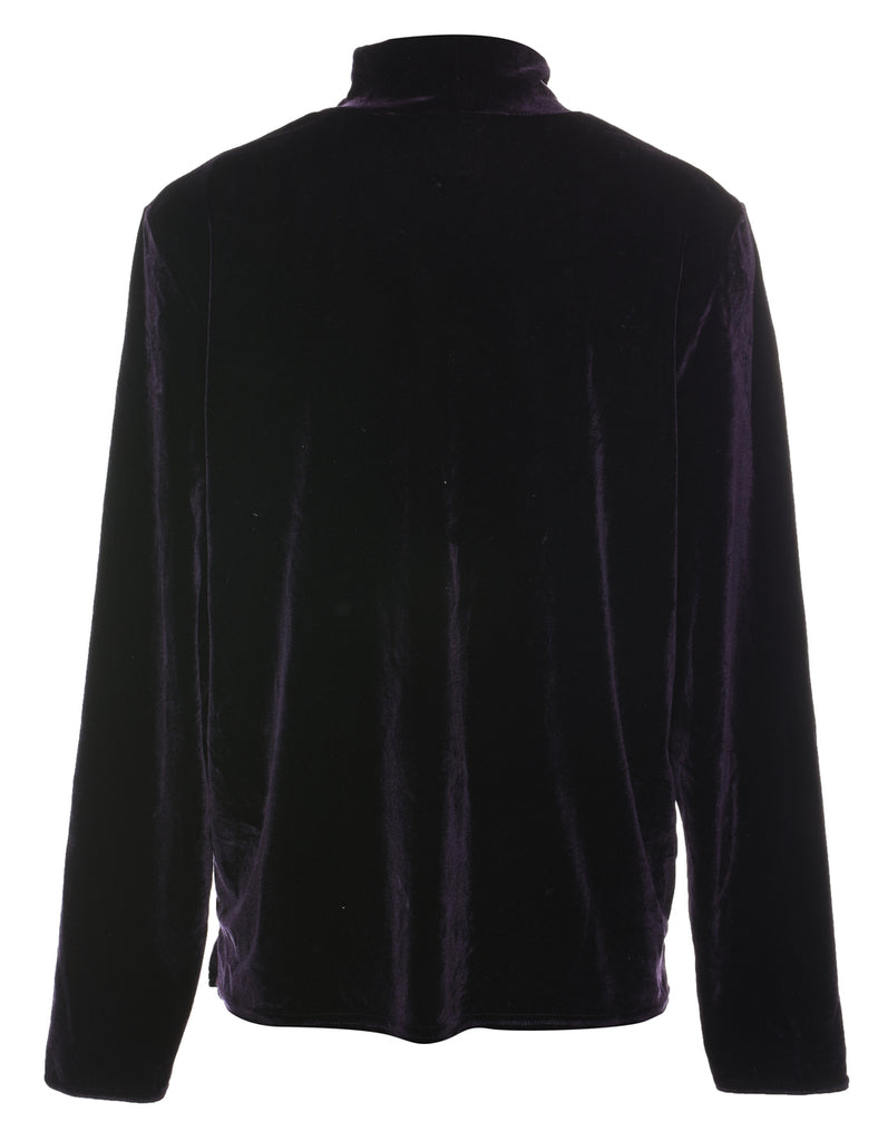 Purple Velvet Evening Top - L