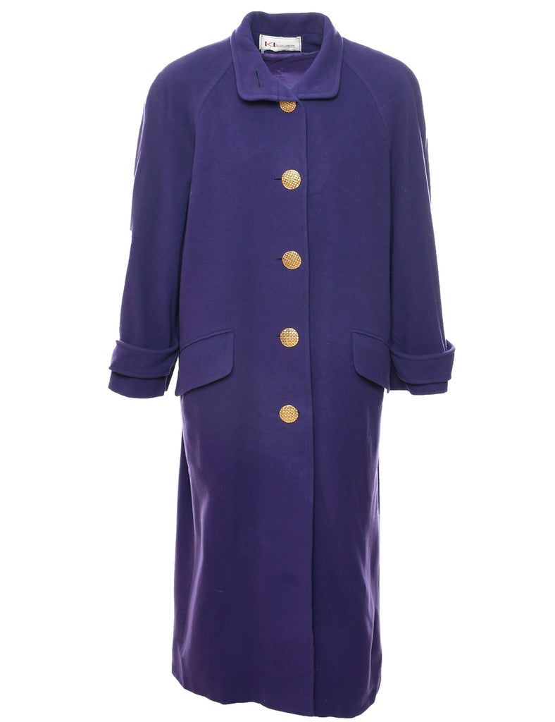 Purple Wool Coat - XL