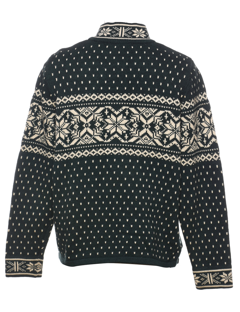 Quarter Zip Nordic Jumper - M