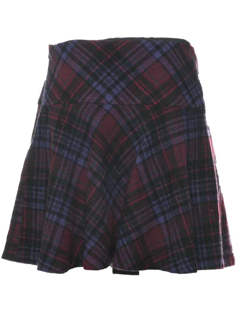 Ralph Lauren Checked A-line Skirt - M