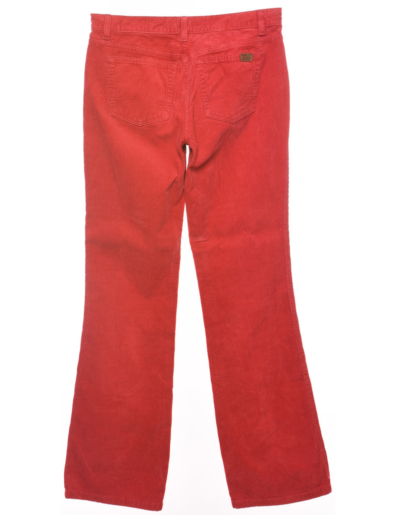 Ralph Lauren Red Straight-Fit Corduroy Trousers - W30 L34