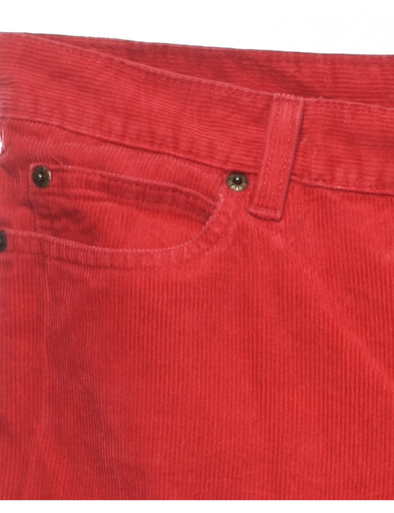 Ralph Lauren Red Straight-Fit Corduroy Trousers - W30 L34