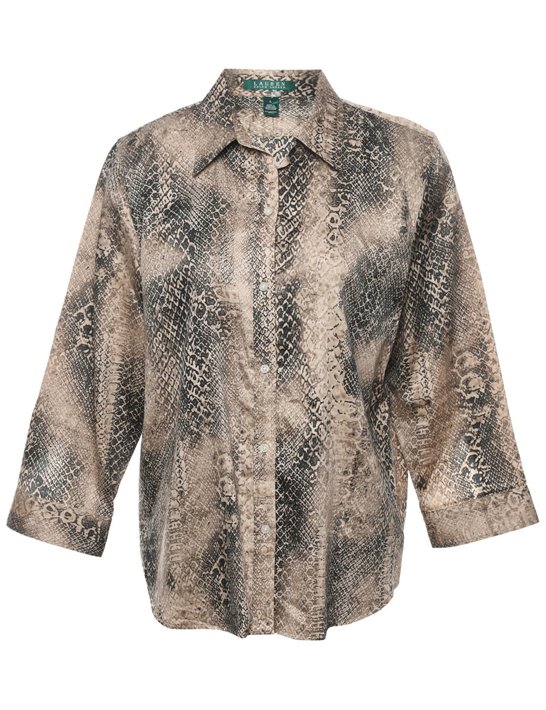 Ralph Lauren Snakeskin Pattern Blouse - L