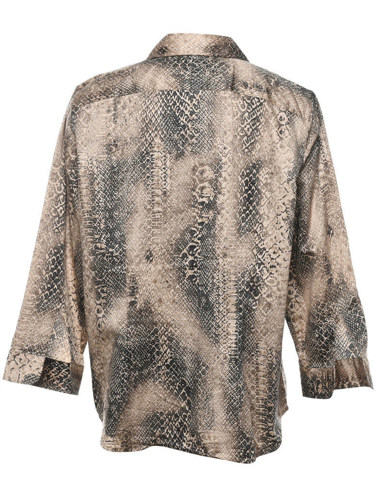 Ralph Lauren Snakeskin Pattern Blouse - L