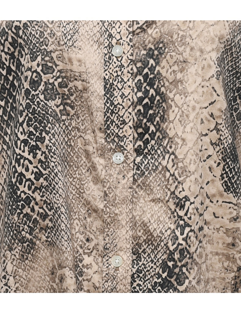 Ralph Lauren Snakeskin Pattern Blouse - L