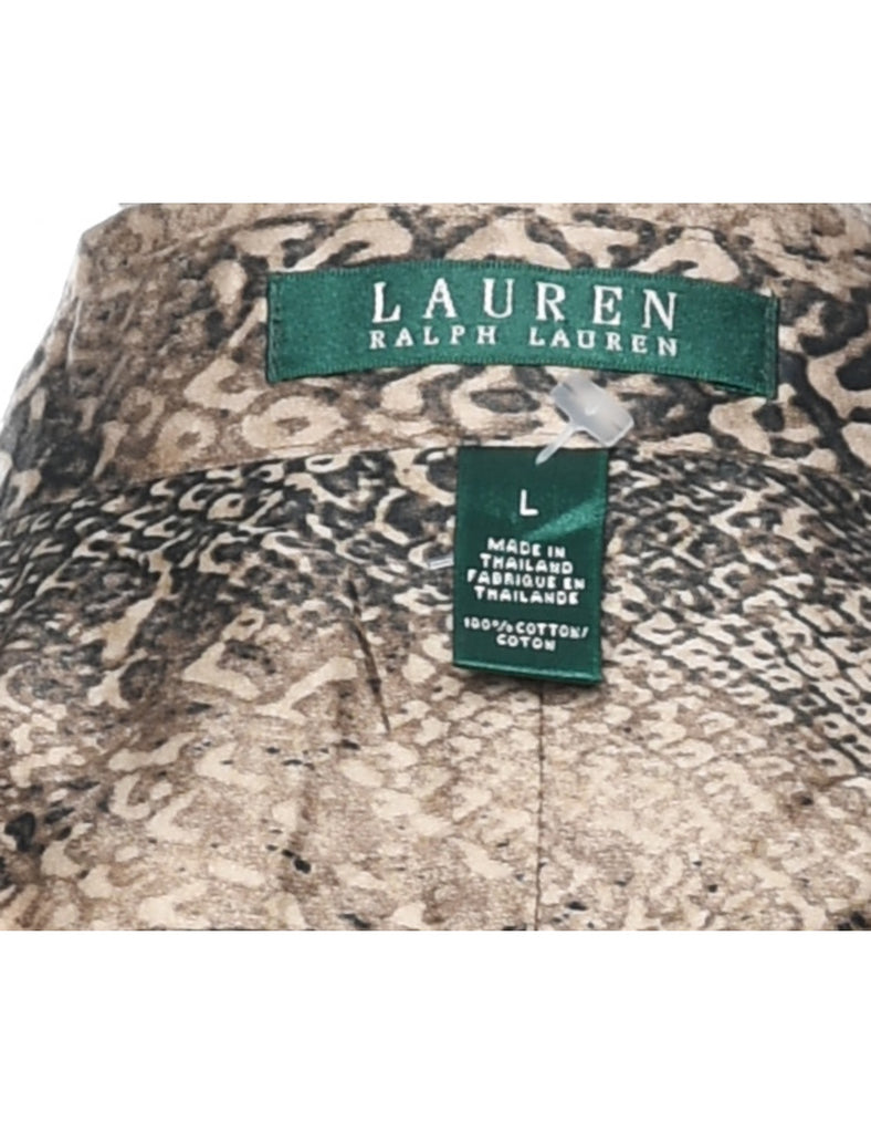 Ralph Lauren Snakeskin Pattern Blouse - L