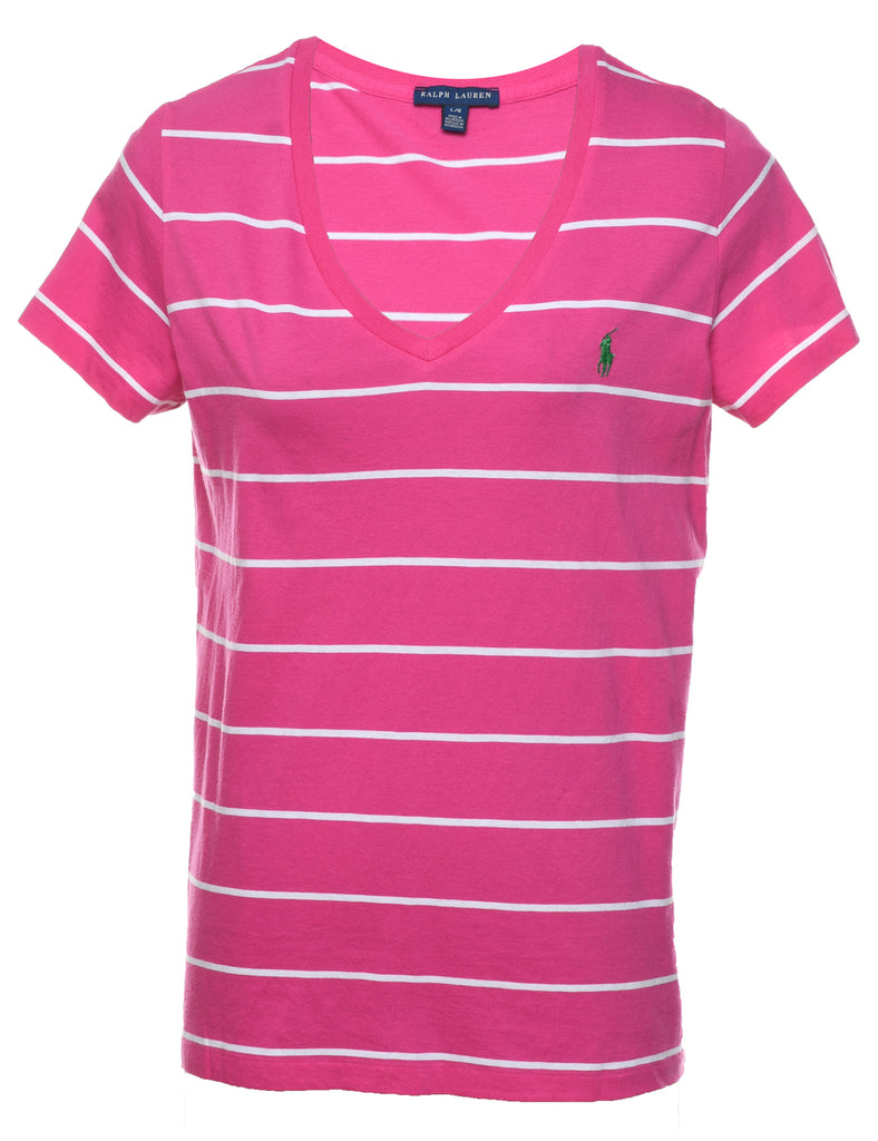 Ralph Lauren Striped Printed T-shirt - M