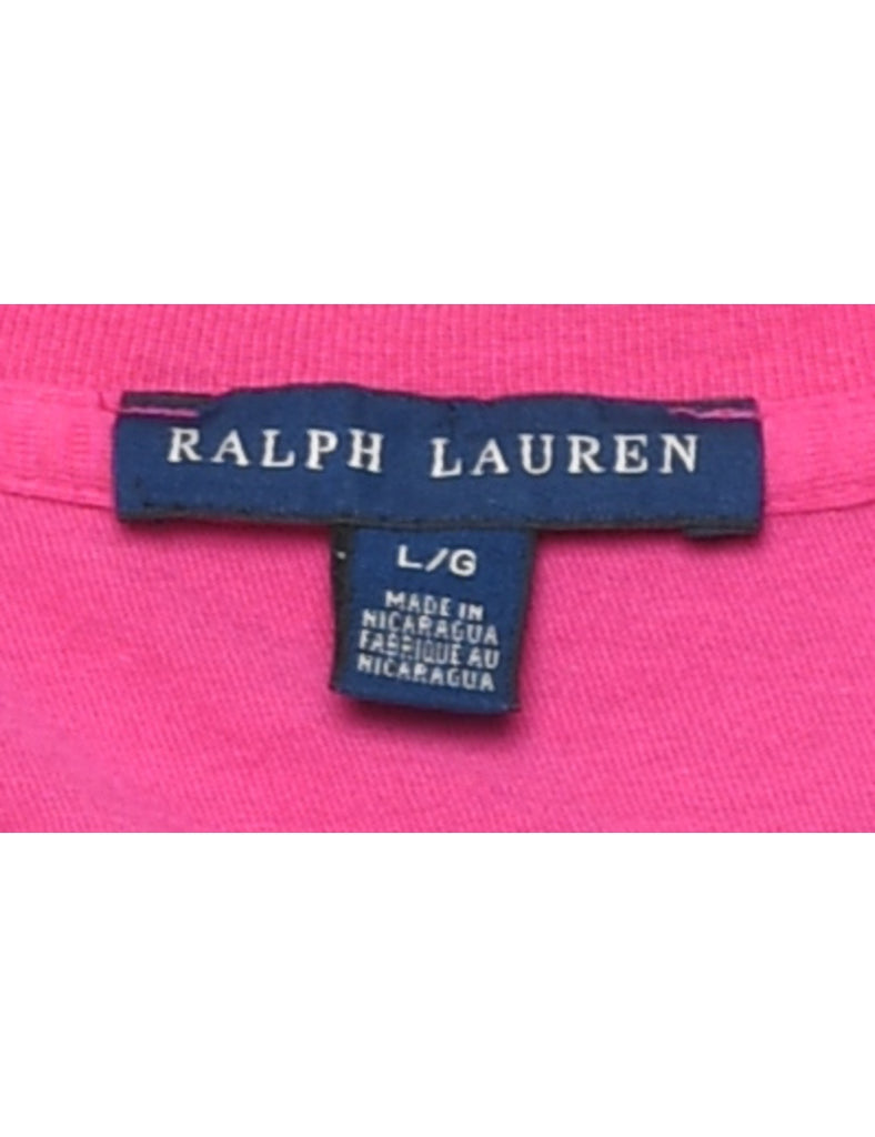 Ralph Lauren Striped Printed T-shirt - M