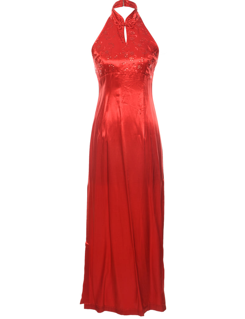 Red 1990s Evening Dress  - XS