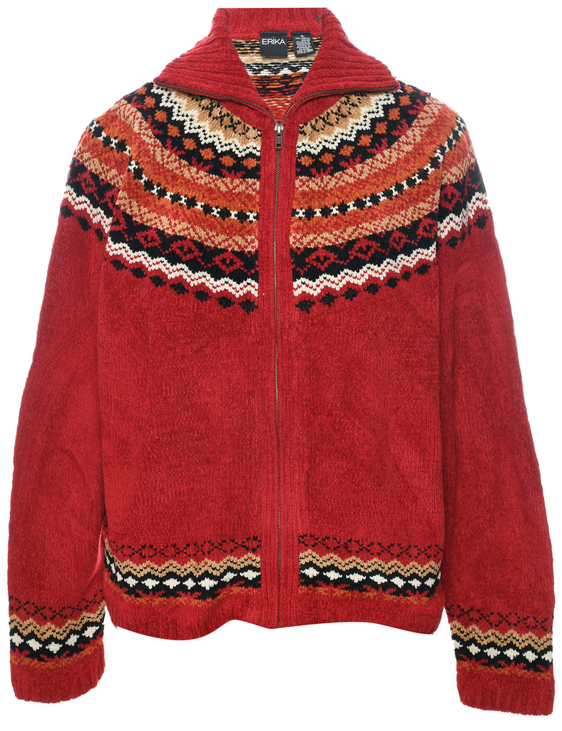 Red Cardigan - XL