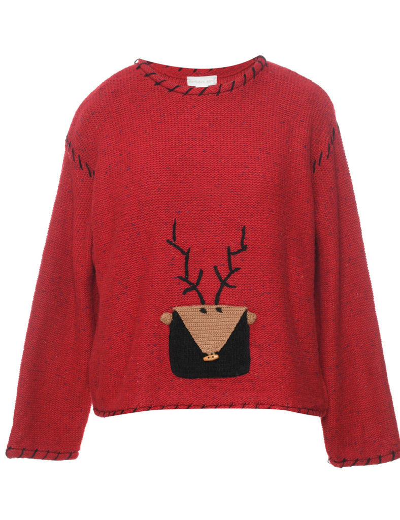 Red Christmas Jumper - S