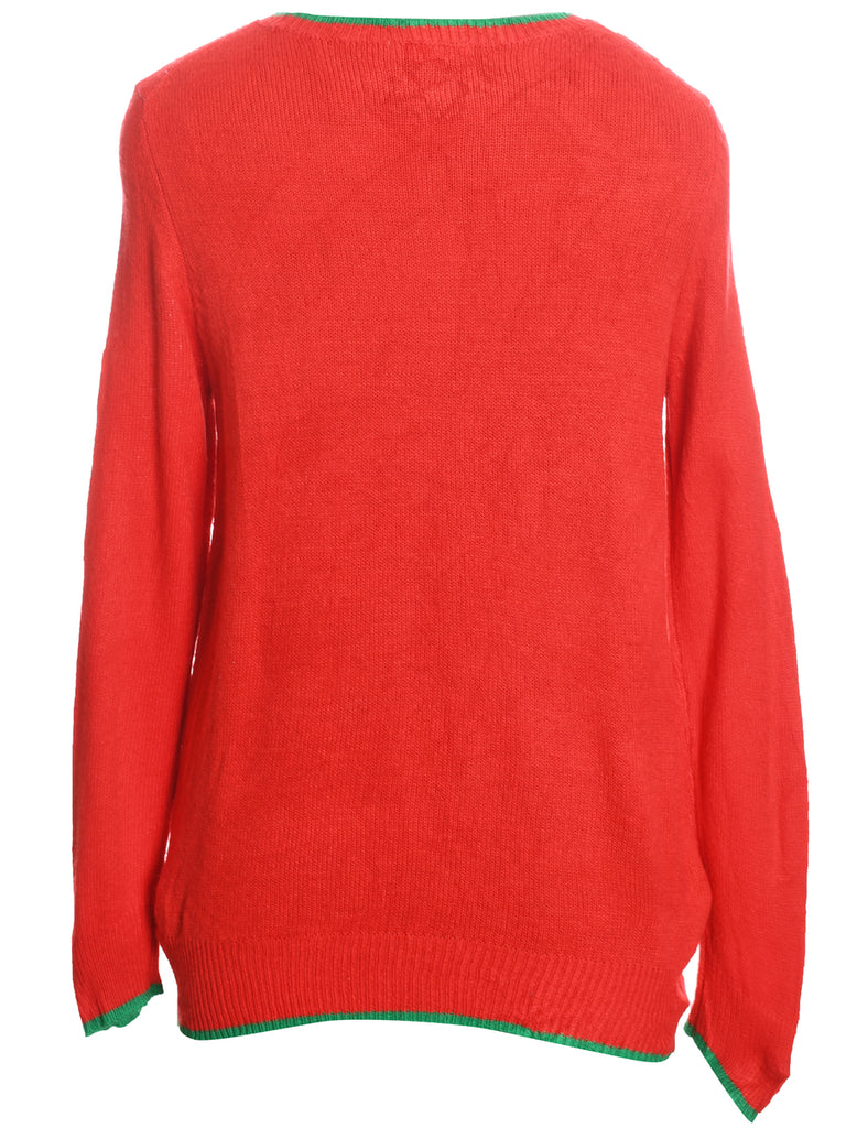 Red Christmas Jumper - L