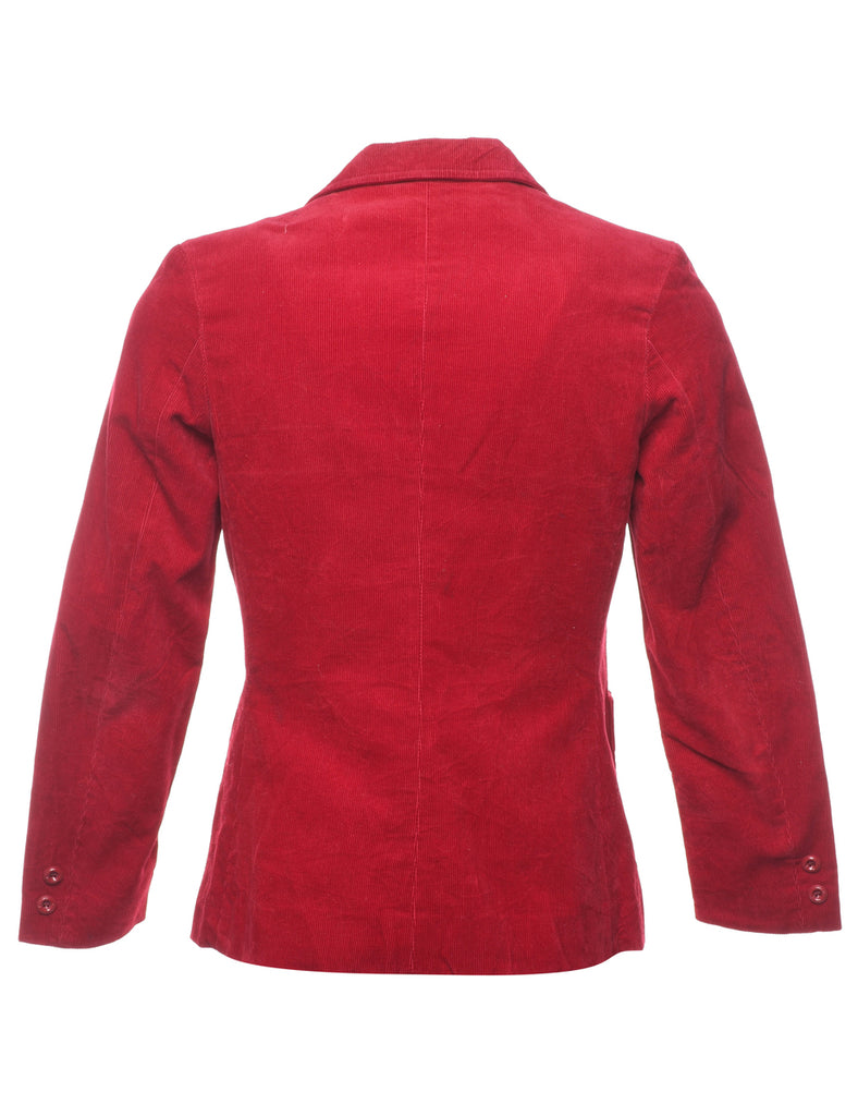 Red Corduroy Blazer - M