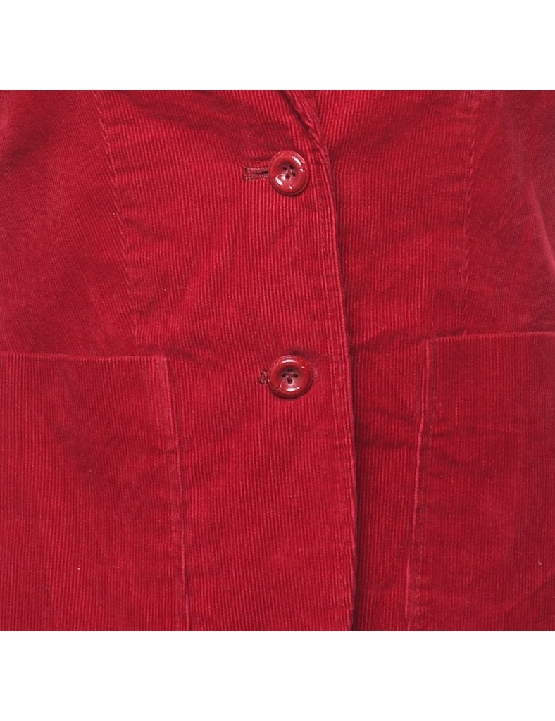 Red Corduroy Blazer - M