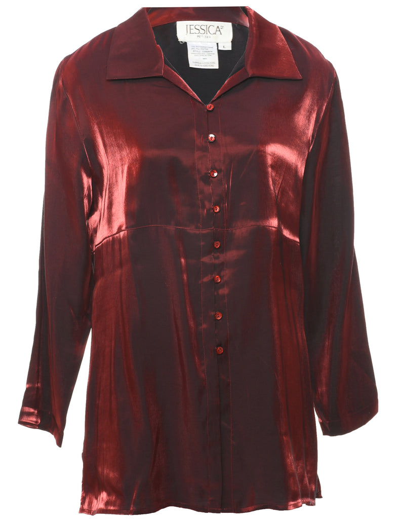 Red Evening Blouse - L