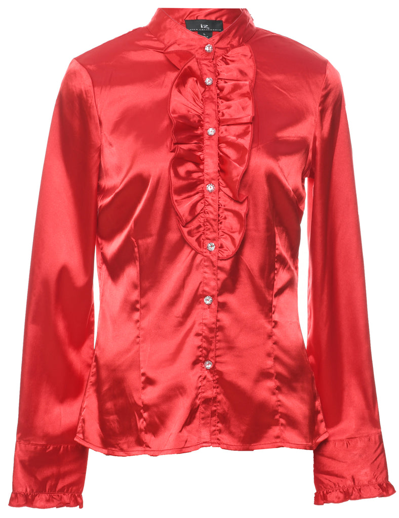 Red Evening Blouse - L