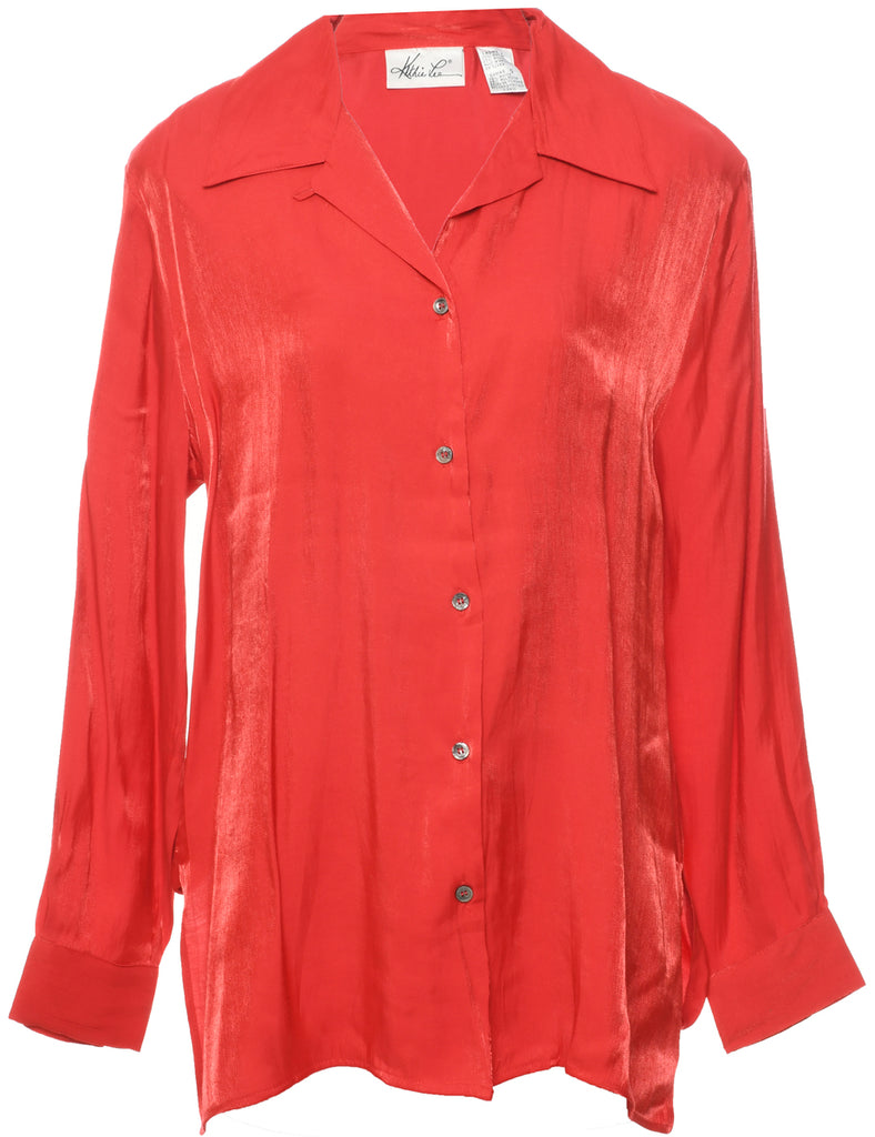 Red Evening Blouse - L